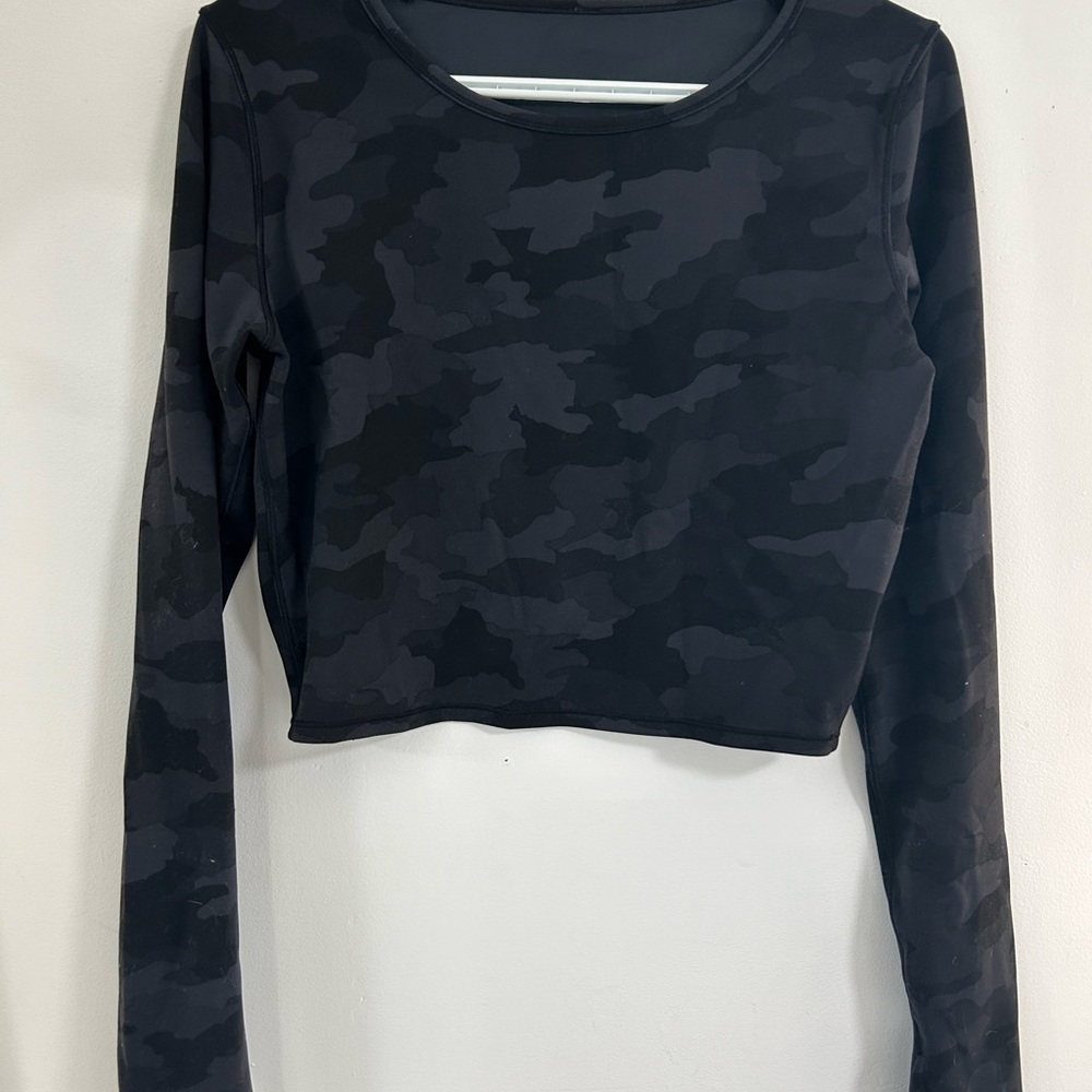 lululemon athletica Black Camouflage Crop Top